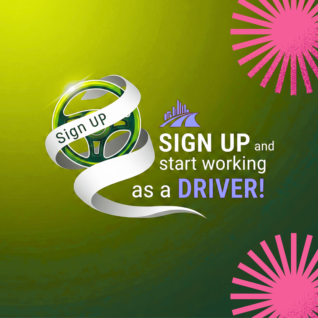 Sign up and start working as a driver!